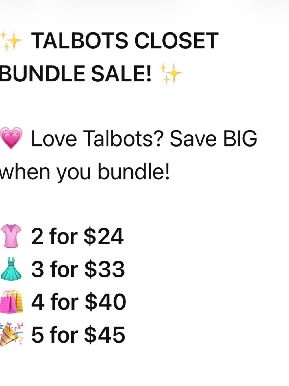 Everything Talbots Bundle Sale!!
